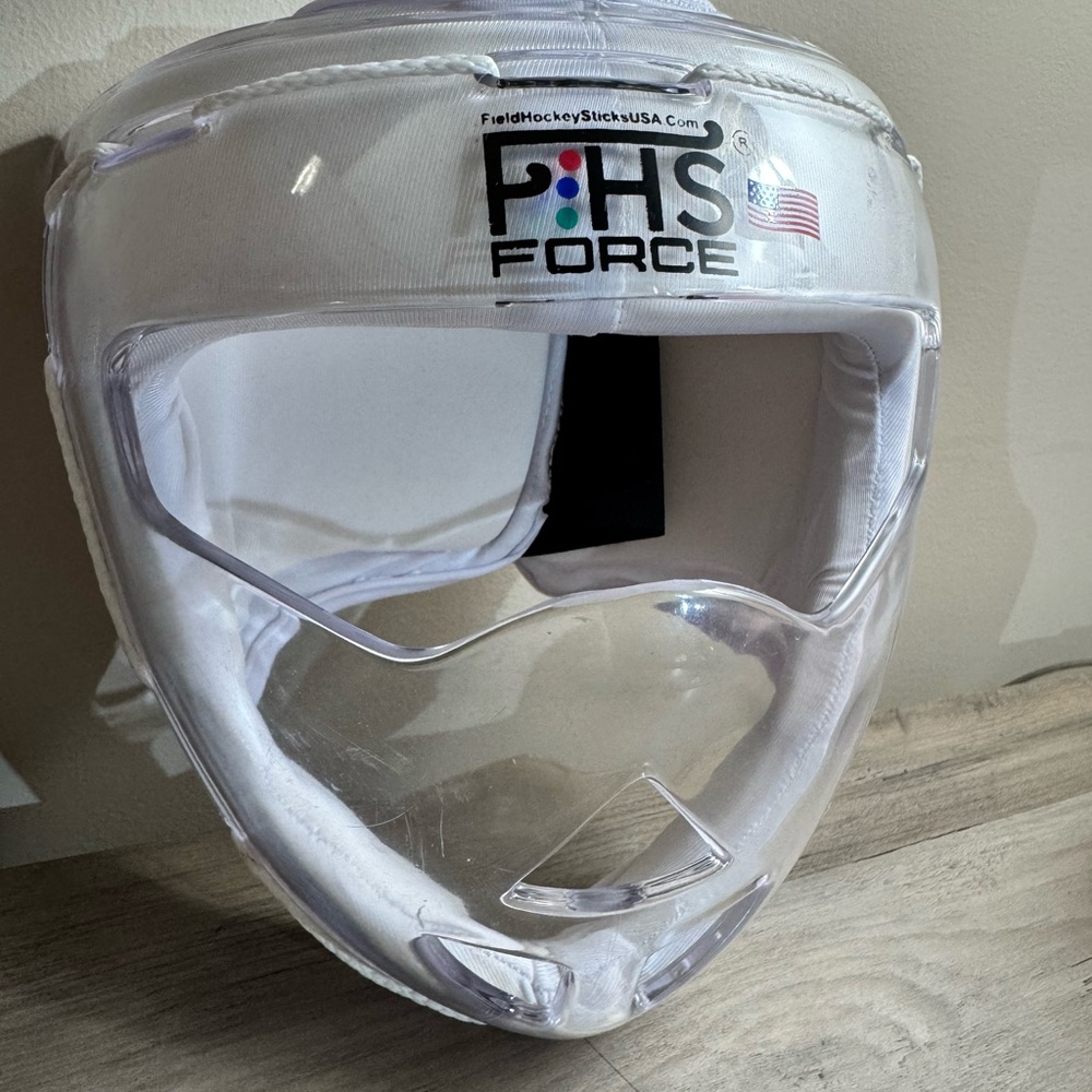 Field Hockey Sticks USA (FHS) Force Penalty Corner Face Mask Junior White